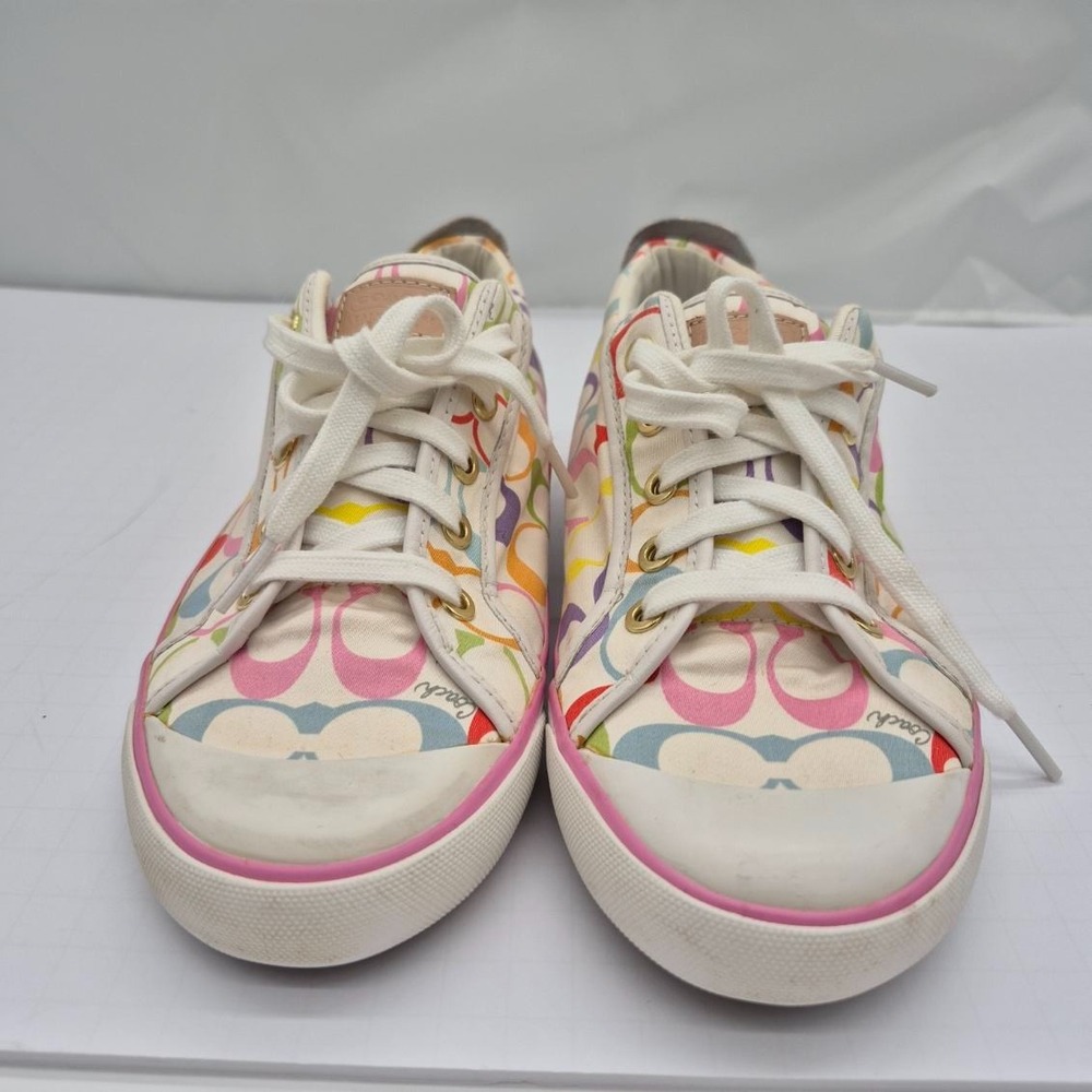 Coach Barrett Signature Lace Up Low Top Womens Sneakers Multicolor 10M F0007/L07